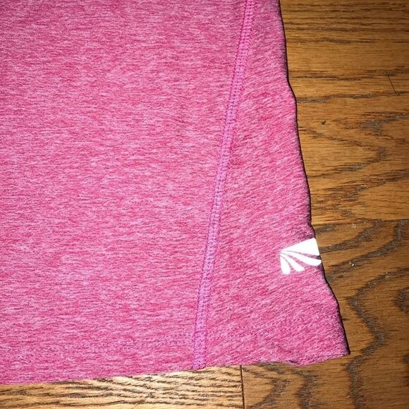 Marika Women's Pink Heather Crew Neck Crisscross Back Tank Top Size XS - Picture 3 of 6